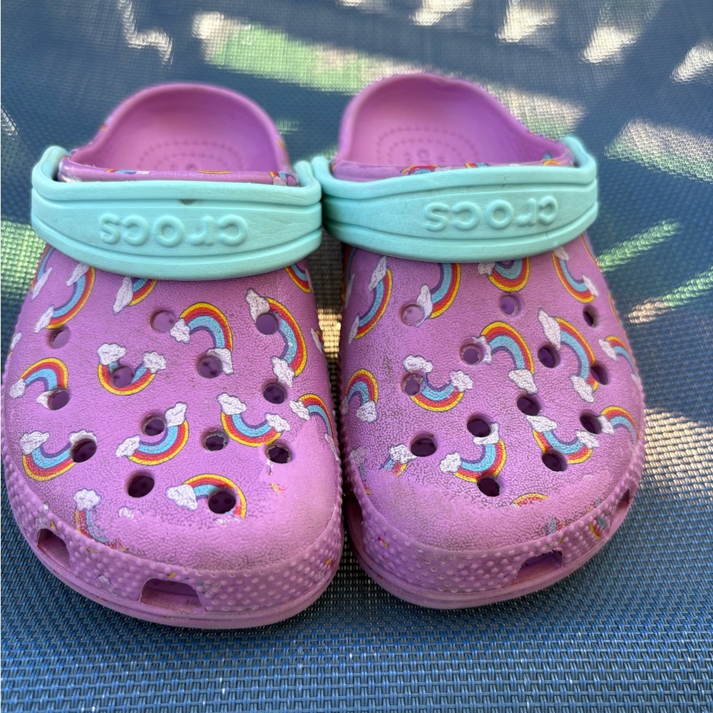 Crocs Kids' Pink and Blue Clogs